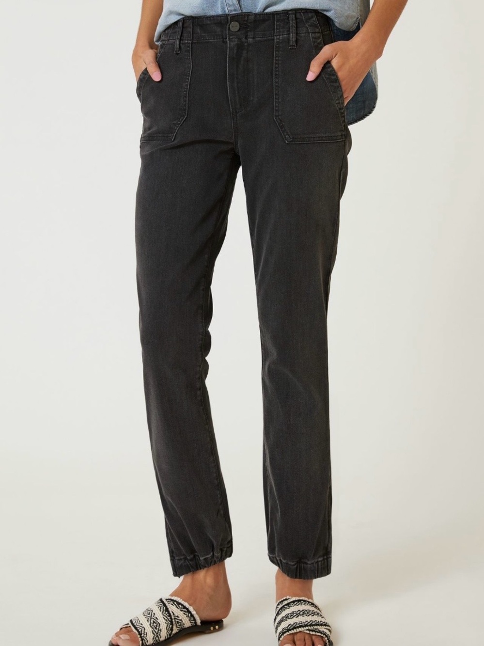 PAIGE Mayslie Jogger Jeans with zippered ankles